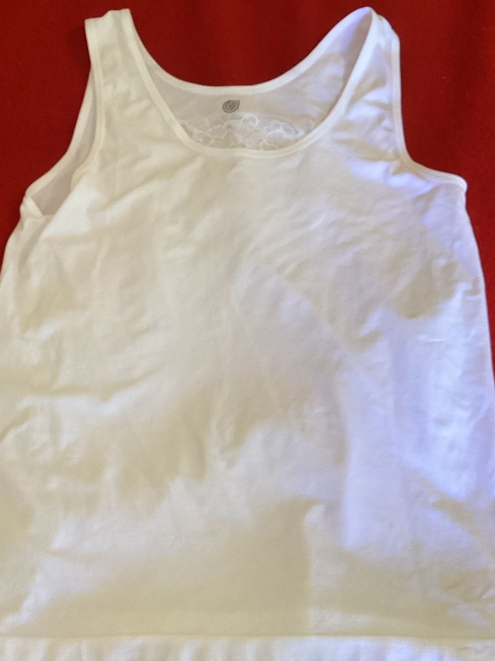 Women's White Lace-Trim Camisole